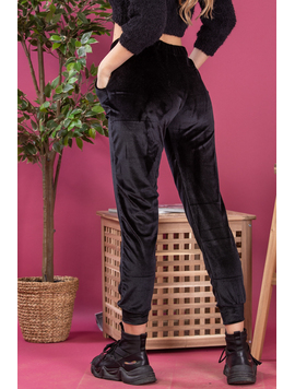 Pantaloni Dama Catifea Velvefy Negru