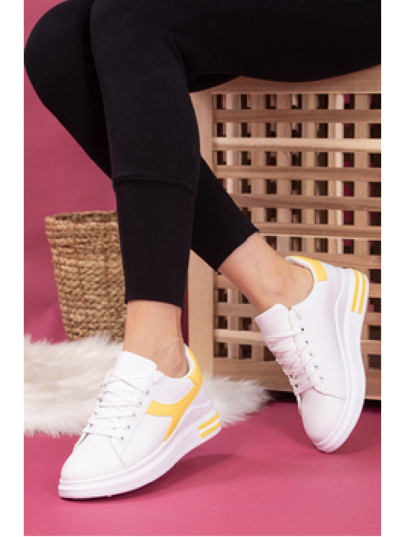 Adidasi Dama SportStar One Alb si Galben