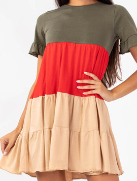Rochie Dama Mabelle Kaki