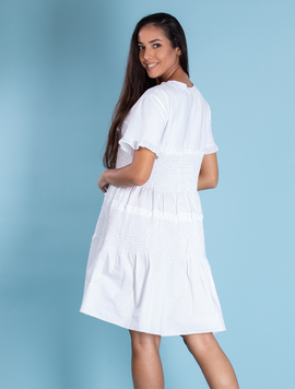 Rochie Dama Cuevas Alb