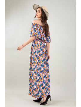 Rochie Dama Lunga RoyalFlower One Albastru