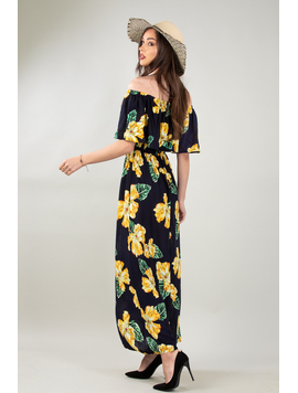 Rochie Dama Lunga RoyalFlower Two Bleumarin