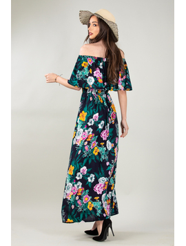 Rochie Dama Lunga RoyalFlower Three Bleumarin