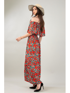 Rochie Dama Lunga RoyalFlower Two Rosu