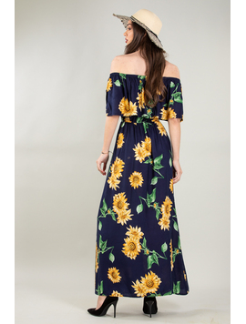 Rochie Dama Lunga RoyalFlower Six Bleumarin