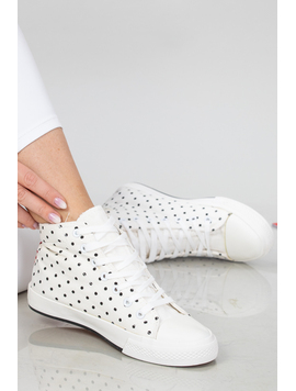 Tenisi Dama HeartDots Alb