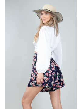 Pantaloni Dama Scurti Maxi Lenssa Bleumarin