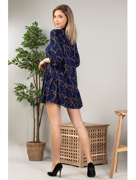 Rochie Dama Embrosa Bleumarin