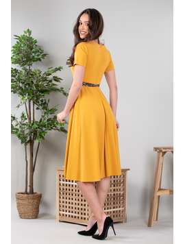Rochie Dama Midi Aleisha Mustar