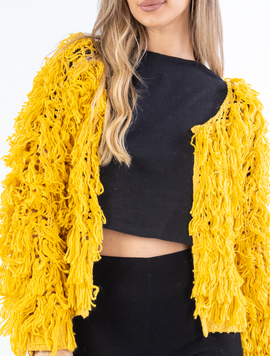 Cardigan Dama Alethea Mustar