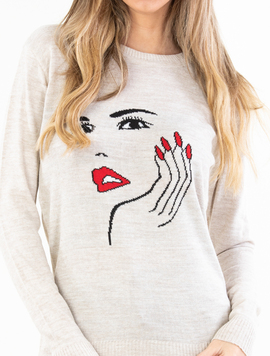 Pulover Dama Katelin Crem