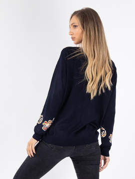 Pulover Dama Viviette Five Bleumarin