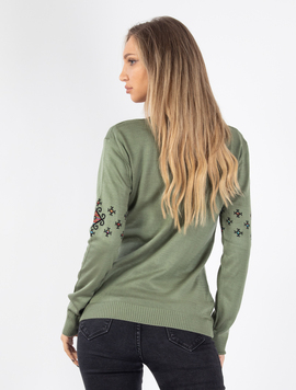 Pulover Dama Viviette Six Kaki