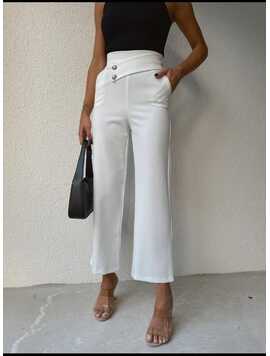 Pantaloni Dama Stacy Alb