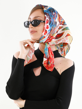 Esarfa Dama Silk Six Rosu