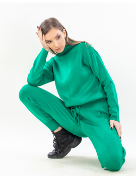 Compleu Dama Tricotat BiddyTwo Verde Aprins