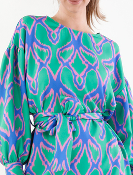 Rochie Dama Hundra Two Verde si Roz
