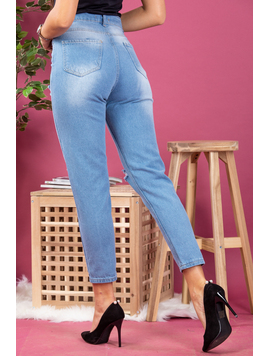 Blugi Dama Mom Fit KeturahTwo Bleu