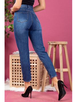 Blugi Dama Mom Fit KeturahFive Bleumarin