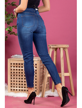 Blugi Dama Mom Fit KeturahSix Bleumarin