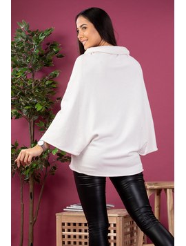 Poncho Dama Rossella Alb