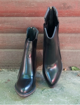 Botine Dama Cu Elastic Si Toc Mic Negre
