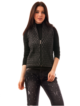 Vesta Dama Din Fas Cu Fermoar Neagra
