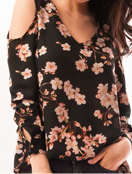 Bluza Dama Din Voal Cu Umerii Goi Neagra