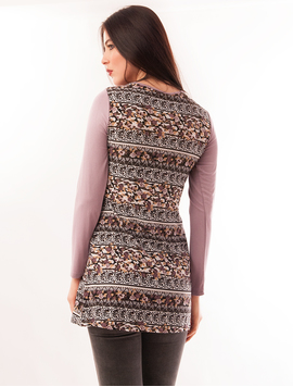 Bluza Dama Cu Model Floral Si Pietre Stralucitoare Grace Lila