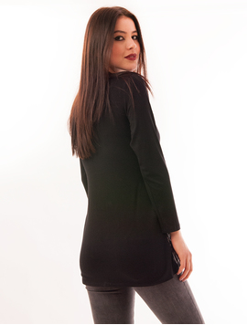 Bluza Dama Cu Model Animal Print Buttons Neagra