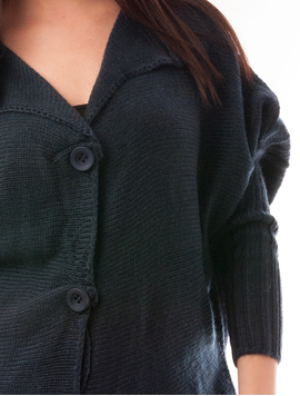 Cardigan Dama Cu Model Tricotat Pumpkin Bleumarin