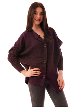 Cardigan Dama Cu Model Tricotat Pumpkin Mov
