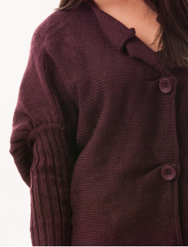 Cardigan Dama Cu Model Tricotat Pumpkin Mov