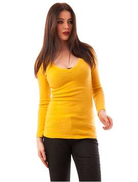 Pulover Dama Uni Simplicity Galben