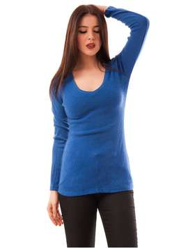 Pulover Dama Uni Simplicity Albastru
