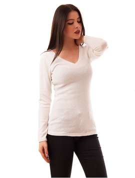Pulover Dama Uni Simplicity Alb