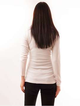 Pulover Dama Uni Simplicity Alb