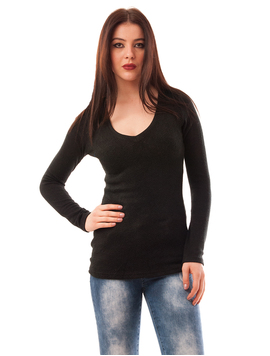 Pulover Dama Uni Simplicity Negru