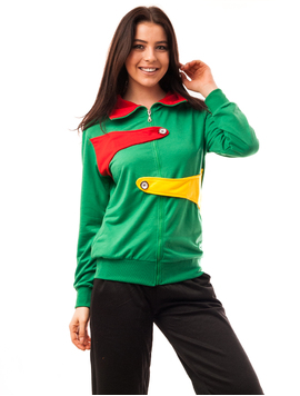Bluza Dama Sport Cu Fermoar Activity Verde