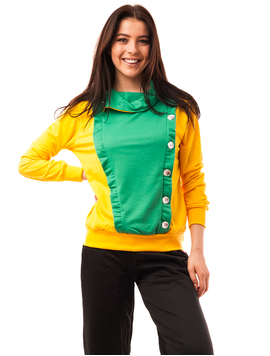 Bluza Dama Sport Cu Nasturi Falsi Monday Galbena