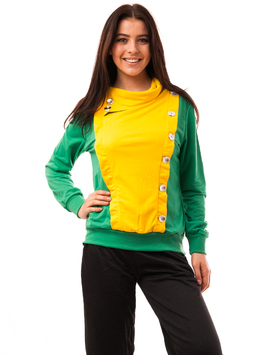 Bluza Dama Sport Cu Nasturi Falsi Monday Verde