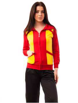 Bluza Dama Sport Cu Fermoar Viber Rosu