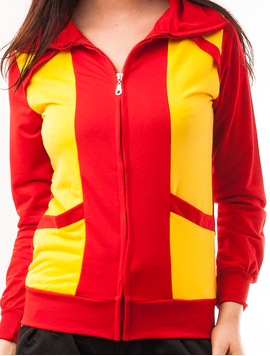 Bluza Dama Sport Cu Fermoar Viber Rosu
