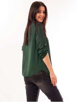 Bluza Dama Din Voal Cu Colier Heart Verde