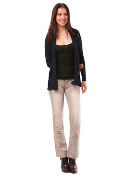 Jeans Dama Cu Aplicatii Metalice Bliss Gri