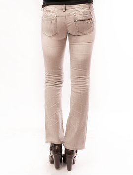Jeans Dama Cu Aplicatii Metalice Bliss Gri