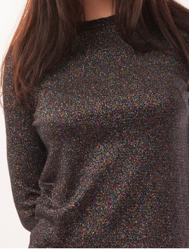 Bluza Dama Cu Fire Stralucitoare Caleidoscop Neagra