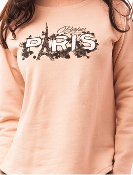 Bluza Dama Cu Imprimeu In Fata Paris Roz