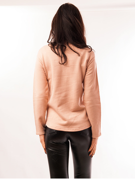 Bluza Dama Cu Imprimeu In Fata Paris Roz