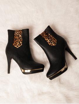 Botine Dama Cu Toc Inalt Shape Negre